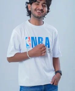 NBA Essentials White Oversized Graphic T-Shirt