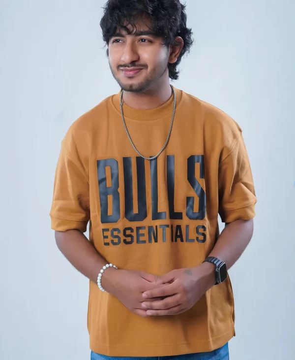 Mustard Yellow Bulls Essentials Drop Shoulder T-Shirt