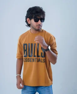 Mustard Yellow Bulls Essentials Drop Shoulder T-Shirt