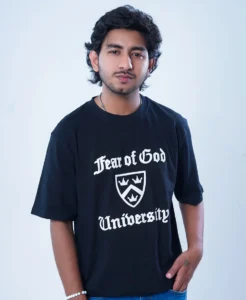 Oversized Drop Shoulder Black T-Shirt - Image 3
