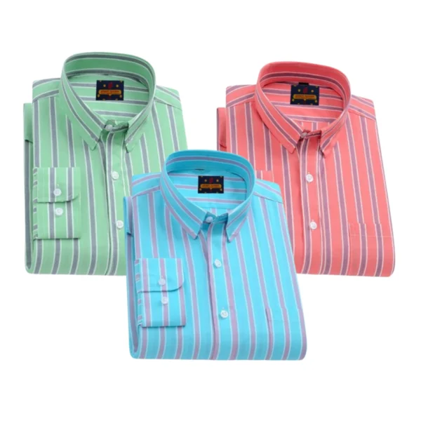 Stripe Slim Fit 3 pcs Combo shirts